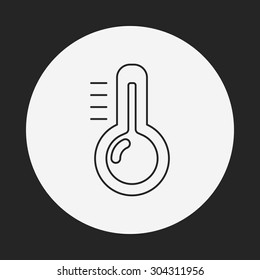 Thermometer line icon