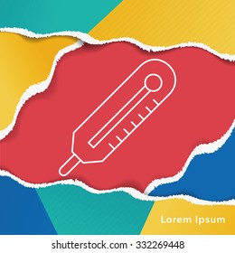 Thermometer line icon