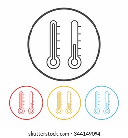 Thermometer line icon