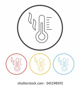 Thermometer line icon