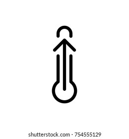 Thermometer line icon. High quality black outline logo for web site design and mobile apps. Vector illustration on a white background.