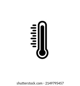  Icono de línea del termómetro aislado en fondo blanco. Ilustración del vector