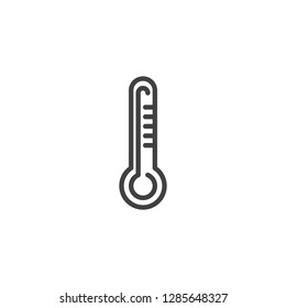 Thermometer line icon. linear style sign for mobile concept and web design. Thermometer temperature scale outline vector icon. Symbol, logo illustration. Pixel perfect vector graphics