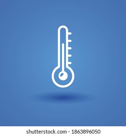 thermometer line icon, outline vector illustration.