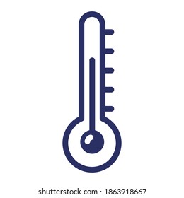 thermometer line icon, outline vector illustration.