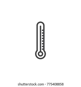 Thermometer line icon, outline vector sign, linear style pictogram isolated on white. Degree symbol, logo illustration. Editable stroke