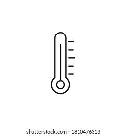 Vector de icono de línea termómetro aislado