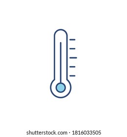 Thermometer line icon vector isolated. Medicine device illustration. Temperature indicator in flat style.