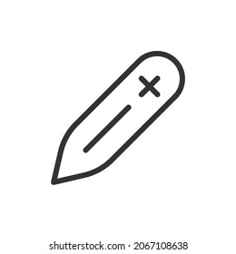 Icono de línea del termómetro. Símbolo web para web y aplicaciones. Diseño de firma en el estilo de contorno. Objeto de trazo termómetro.