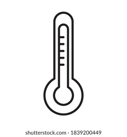 Thermometer line style icon design, Measurement temperature degree scale celsius weather and fahrenheit theme Vector illustration