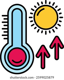 Thermometer Line vector Icon Design