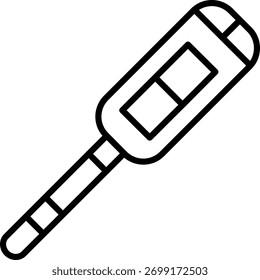 Diseño de icono de Vector de línea de termómetro