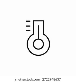 Thermometer mit Linien Symbol Vektor