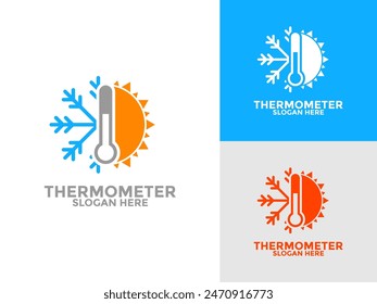 Thermometer logo concept icon vector set isolated, For web design element, website, app materials