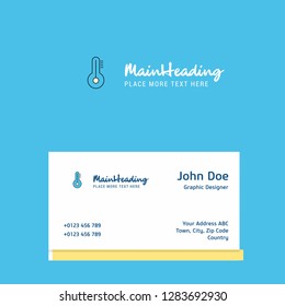 Thermometer logo Design with business card template. Elegant corporate identity. - Vector
