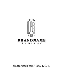 thermometer logo icon design template modern vector illustration