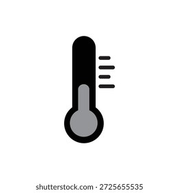 Illustration des Thermometer-Logos   flach