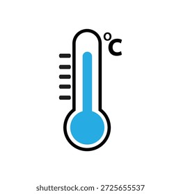Illustration des Thermometer-Logos   flach