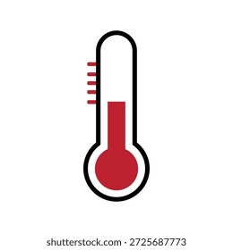 Thermometer Logo Symbol Illustration flach