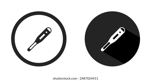 Thermometer logo. Thermometer icon vector design black color. Stock vector.