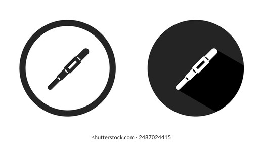 Logo del termómetro. Icono de termómetro de diseño de Vector de color negro. Vector estándar.