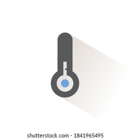 Thermometer. Low temperature. Isolated color icon. Weather vector illustration