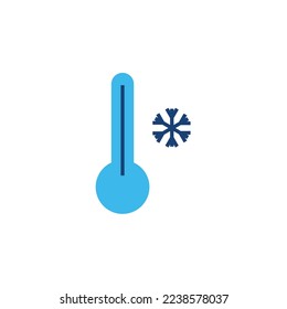 thermometer low temperature vector snow icon