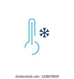 thermometer low temperature vector snow icon