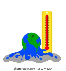 thermometer  Measure the heat temperature of the air in global warming