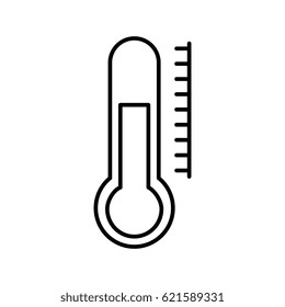 thermometer measure temperature icon