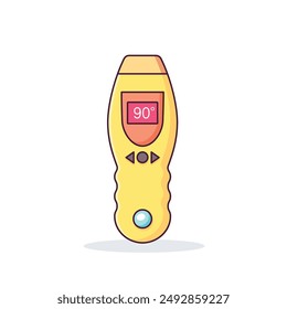 Termómetro para medir la temperatura corporal. Ilustración vectorial de diseño plano. 