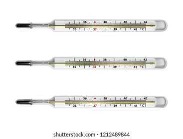 Thermometer for measuring body temperature in a vector.