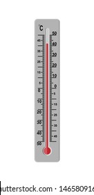 Thermometer for measuring the temperature of the air outside or indoors.