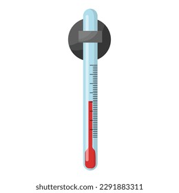 thermometer for measuring temperature, thermometer for aquarium. vector isolated on a white background