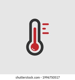 Thermometer - medical device for measuring temperature flat vector icon for apps and websites