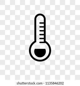 Thermometer medical fever temperature control tool vector icon on transparent background, Thermometer medical fever temperature control tool icon