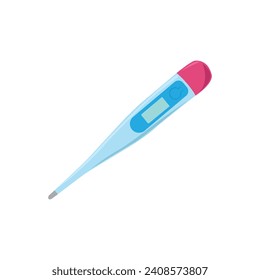 Thermometer medical. A glass thermometer for measuring the temperature of the human body. Vector illustration.