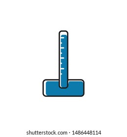 Thermometer minimal flat icon vector