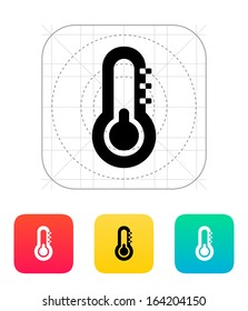 Thermometer with minus weather icon. Vector illustration.