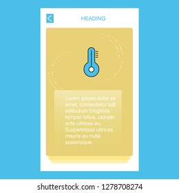 Thermometer mobile vertical banner design design. Vector