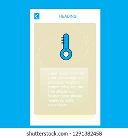 Thermometer mobile vertical banner design design. Vector