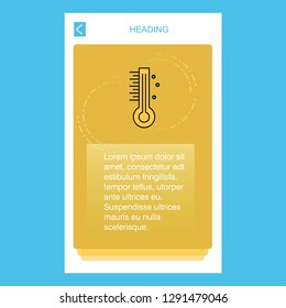 Thermometer  mobile vertical banner design design. Vector