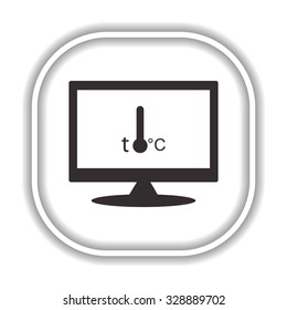 Thermometer.  Modern design flat style icon