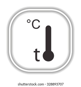 Thermometer.  Modern design flat style icon