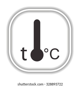 Thermometer.  Modern design flat style icon