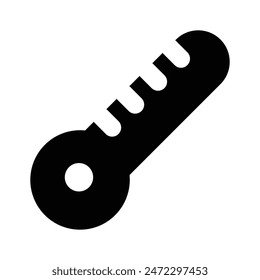 Thermometer in modern style, temperature measuring gauge