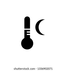 thermometer and moon icon. Element of weather illustration. Signs and symbols can be used for web, logo, mobile app, UI, UX