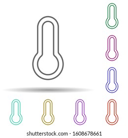 Thermometer multi color icon. Simple thin line, outline vector of web icons for ui and ux, website or mobile application