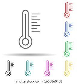 thermometer multi color style icon. Simple thin line, outline vector of measuring Instruments icons for ui and ux, website or mobile application