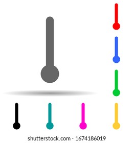 icono de estilo multicolor del termómetro. Línea delgada simple, contorno vectorial de iconos web para ui y ux, sitio web o aplicación móvil